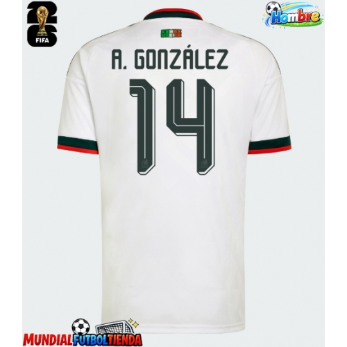 Camiseta México Armando Gonzalez #14 Segunda Equipación Replica Mundial 2026 mangas cortas